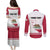 Personalized California Republic Couples Matching Puletasi and Long Sleeve Button Shirt Red Star The Bear Flag