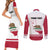 Personalized California Republic Couples Matching Short Sleeve Bodycon Dress and Long Sleeve Button Shirt Red Star The Bear Flag