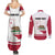 Personalized California Republic Couples Matching Summer Maxi Dress and Long Sleeve Button Shirt Red Star The Bear Flag
