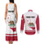 Personalized California Republic Couples Matching Tank Maxi Dress and Long Sleeve Button Shirt Red Star The Bear Flag