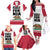 Personalized California Republic Family Matching Off The Shoulder Long Sleeve Dress and Hawaiian Shirt Red Star The Bear Flag
