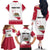 Personalized California Republic Family Matching Off The Shoulder Long Sleeve Dress and Hawaiian Shirt Red Star The Bear Flag
