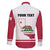 Personalized California Republic Family Matching Off The Shoulder Long Sleeve Dress and Hawaiian Shirt Red Star The Bear Flag