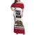 Personalized California Republic Family Matching Off Shoulder Maxi Dress and Hawaiian Shirt Red Star The Bear Flag