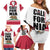 Personalized California Republic Family Matching Off Shoulder Short Dress and Hawaiian Shirt Red Star The Bear Flag