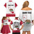 Personalized California Republic Family Matching Off Shoulder Short Dress and Hawaiian Shirt Red Star The Bear Flag