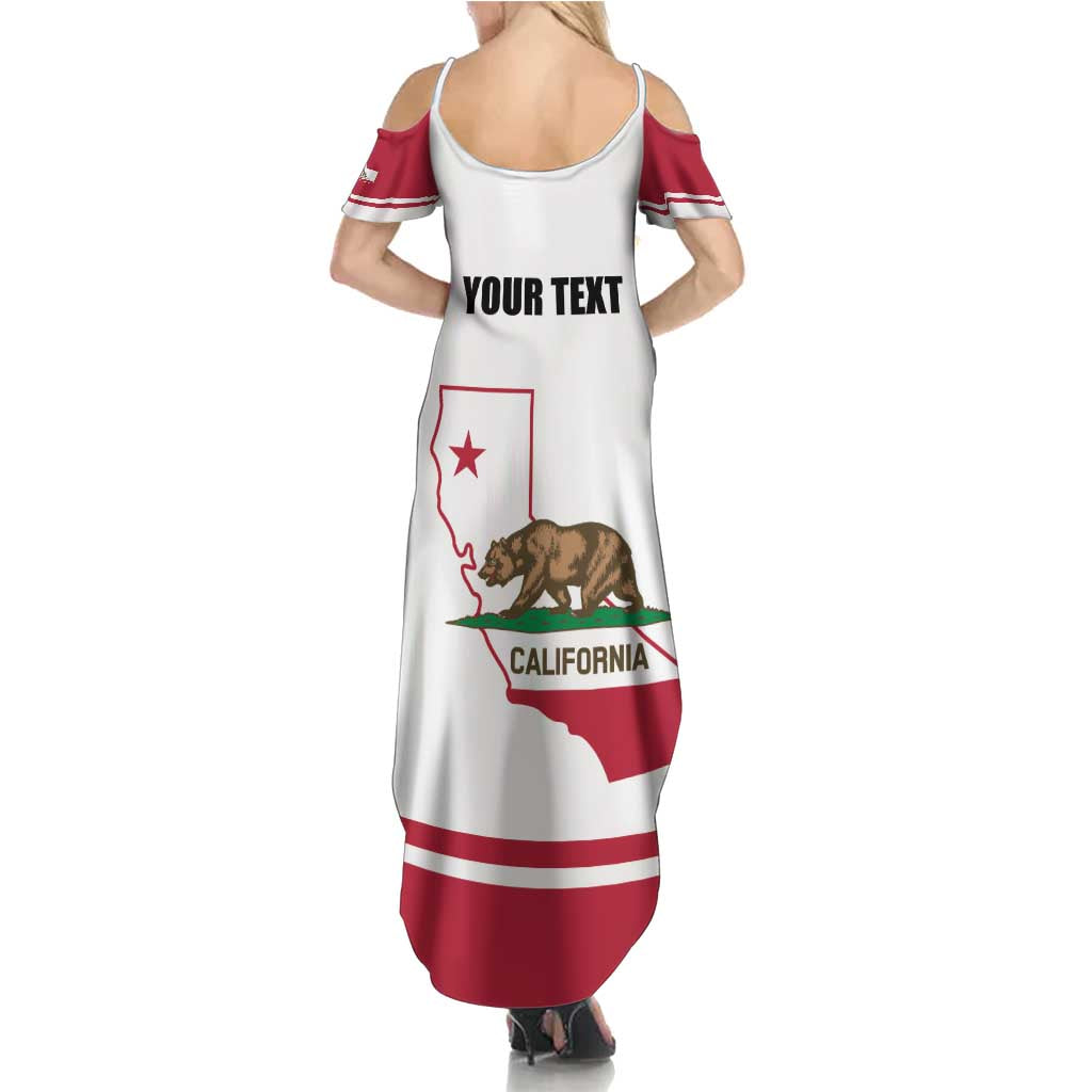 Personalized California Republic Family Matching Summer Maxi Dress and Hawaiian Shirt Red Star The Bear Flag