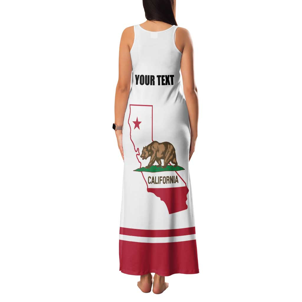 Personalized California Republic Family Matching Tank Maxi Dress and Hawaiian Shirt Red Star The Bear Flag