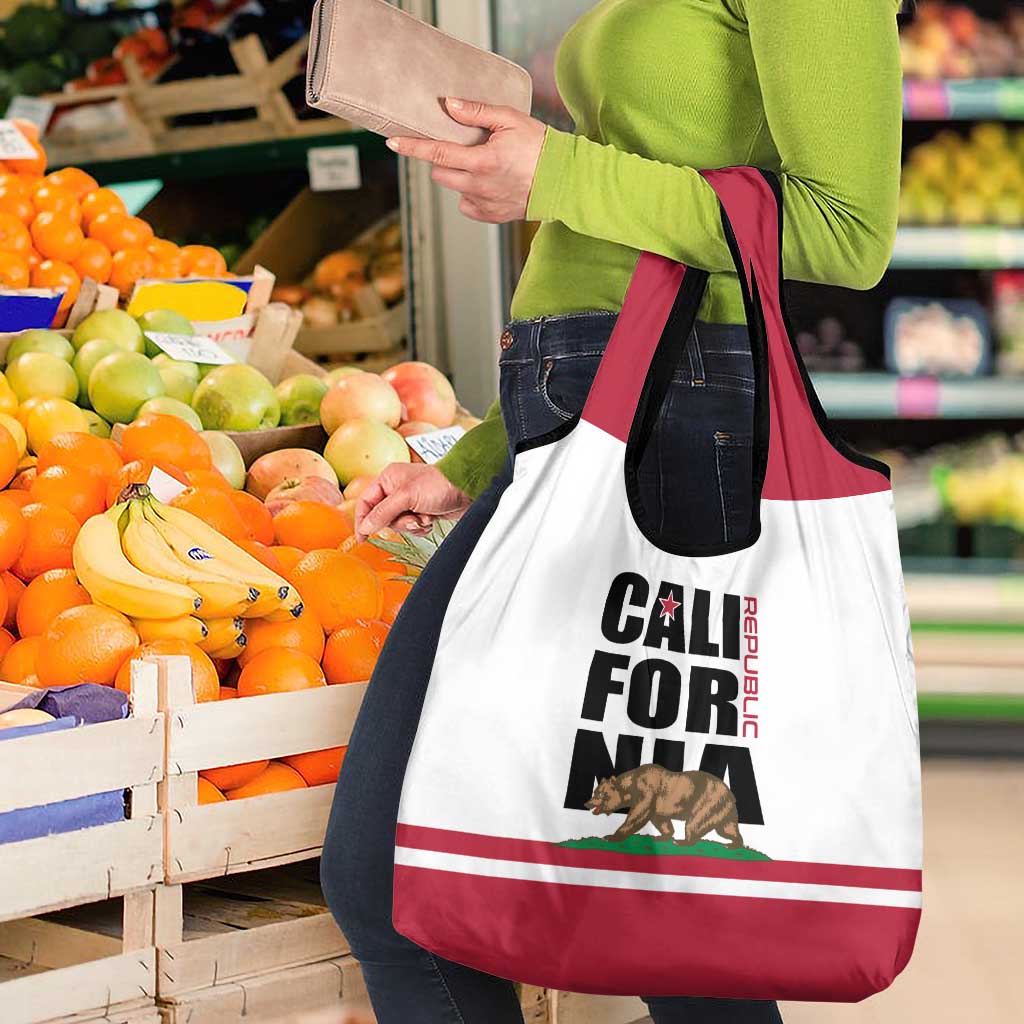 California Republic Grocery Bag Red Star The Bear Flag