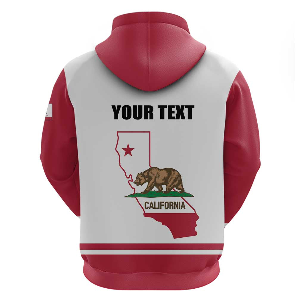 Personalized California Republic Hoodie Red Star The Bear Flag