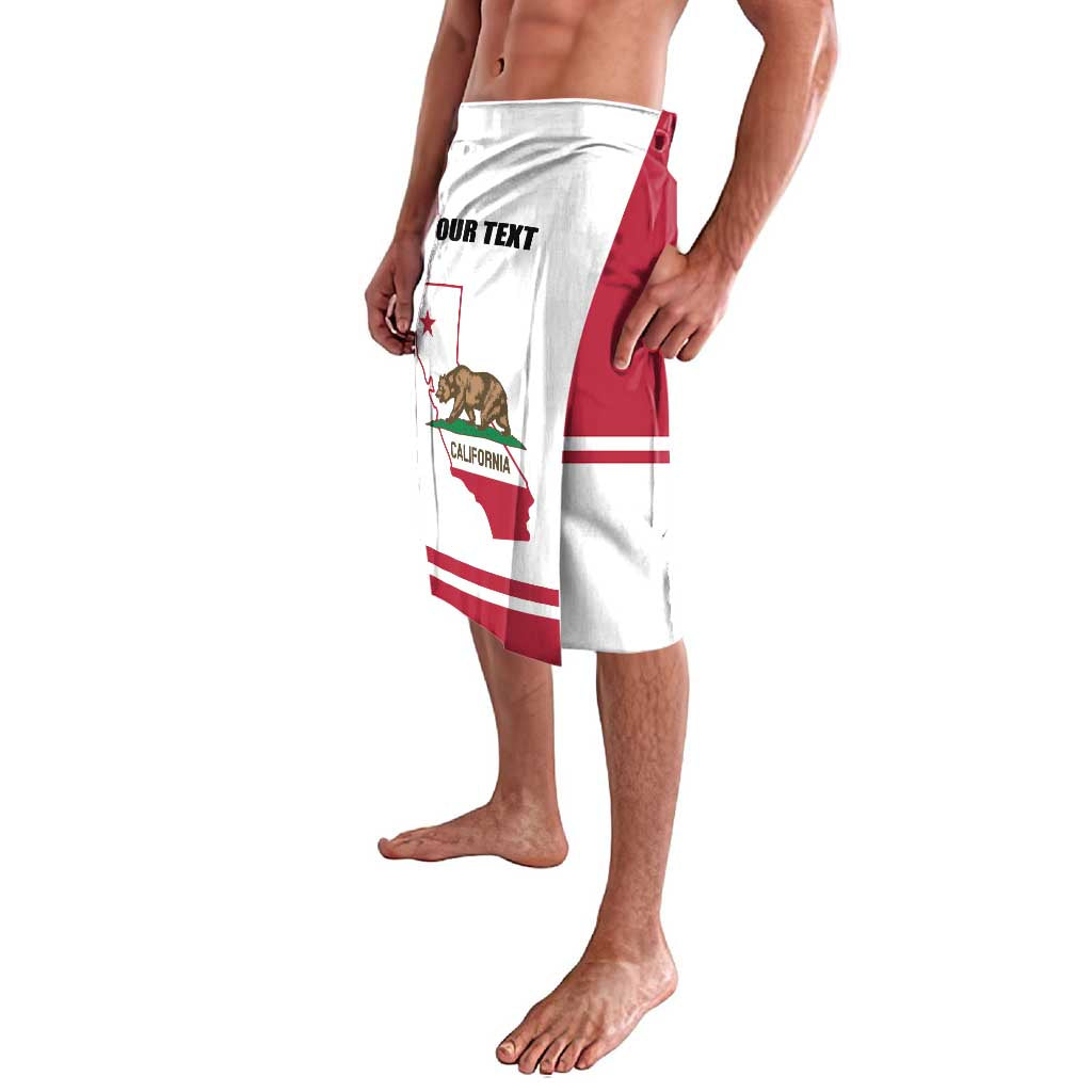 Personalized California Republic Lavalava Red Star The Bear Flag