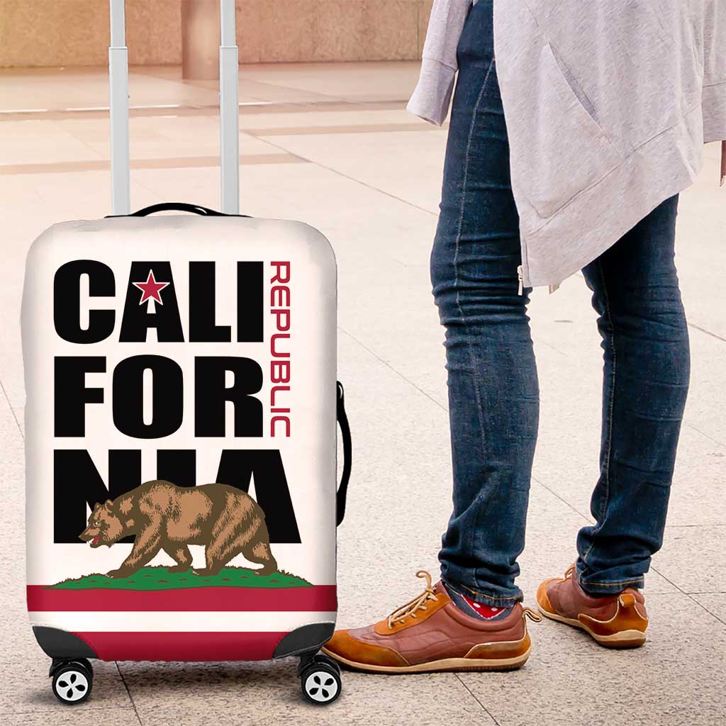 California Republic Luggage Cover Red Star The Bear Flag