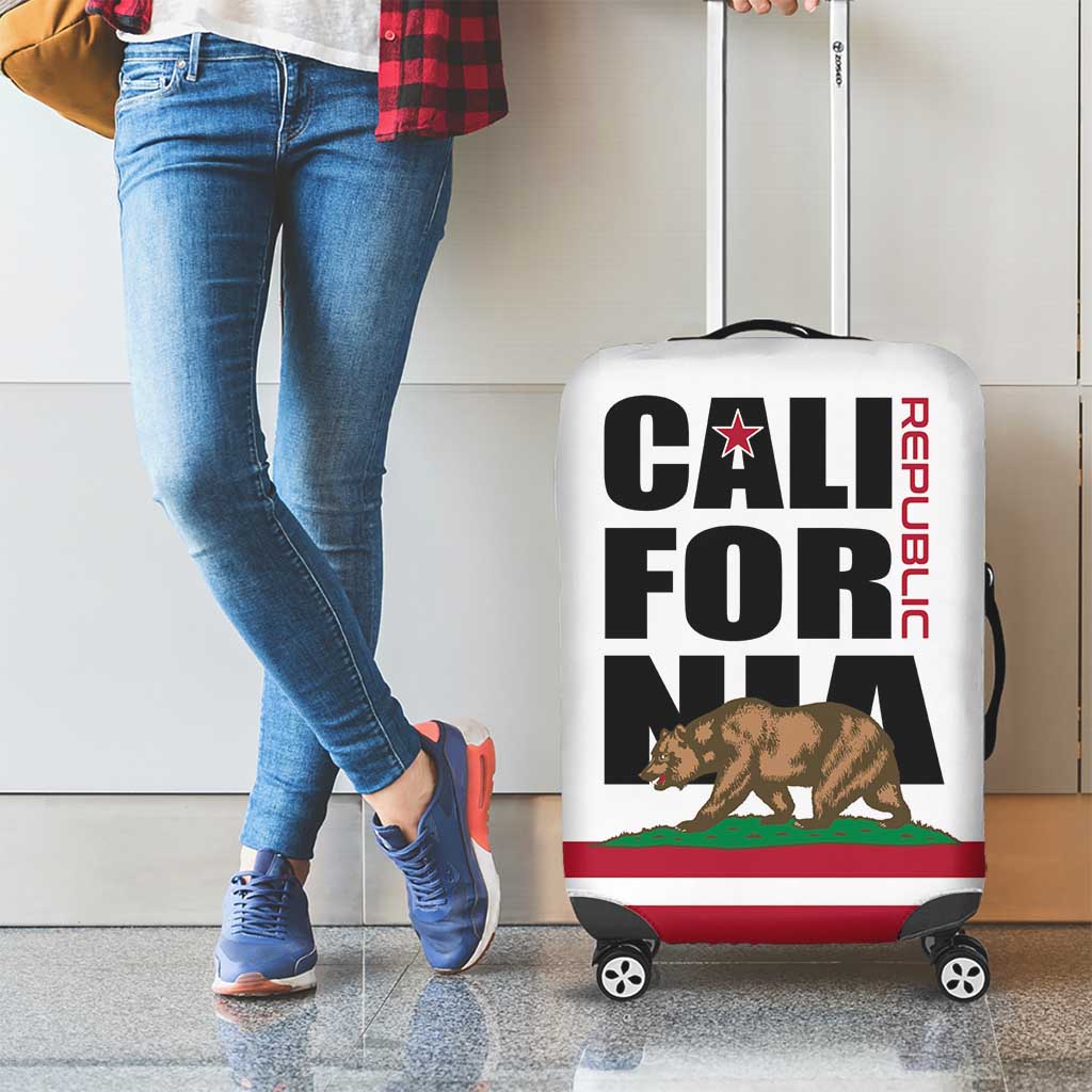California Republic Luggage Cover Red Star The Bear Flag