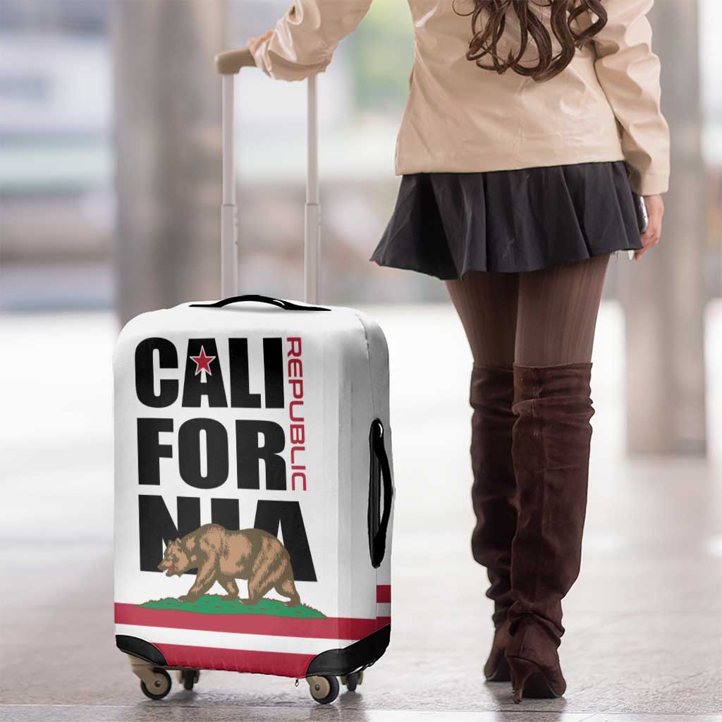 California Republic Luggage Cover Red Star The Bear Flag