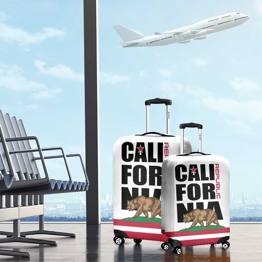 California Republic Luggage Cover Red Star The Bear Flag