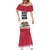 Personalized California Republic Mermaid Dress Red Star The Bear Flag