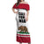 Personalized California Republic Off Shoulder Maxi Dress Red Star The Bear Flag