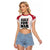 Personalized California Republic Raglan Cropped T Shirt Red Star The Bear Flag