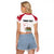 Personalized California Republic Raglan Cropped T Shirt Red Star The Bear Flag