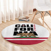 California Republic Round Carpet Red Star The Bear Flag