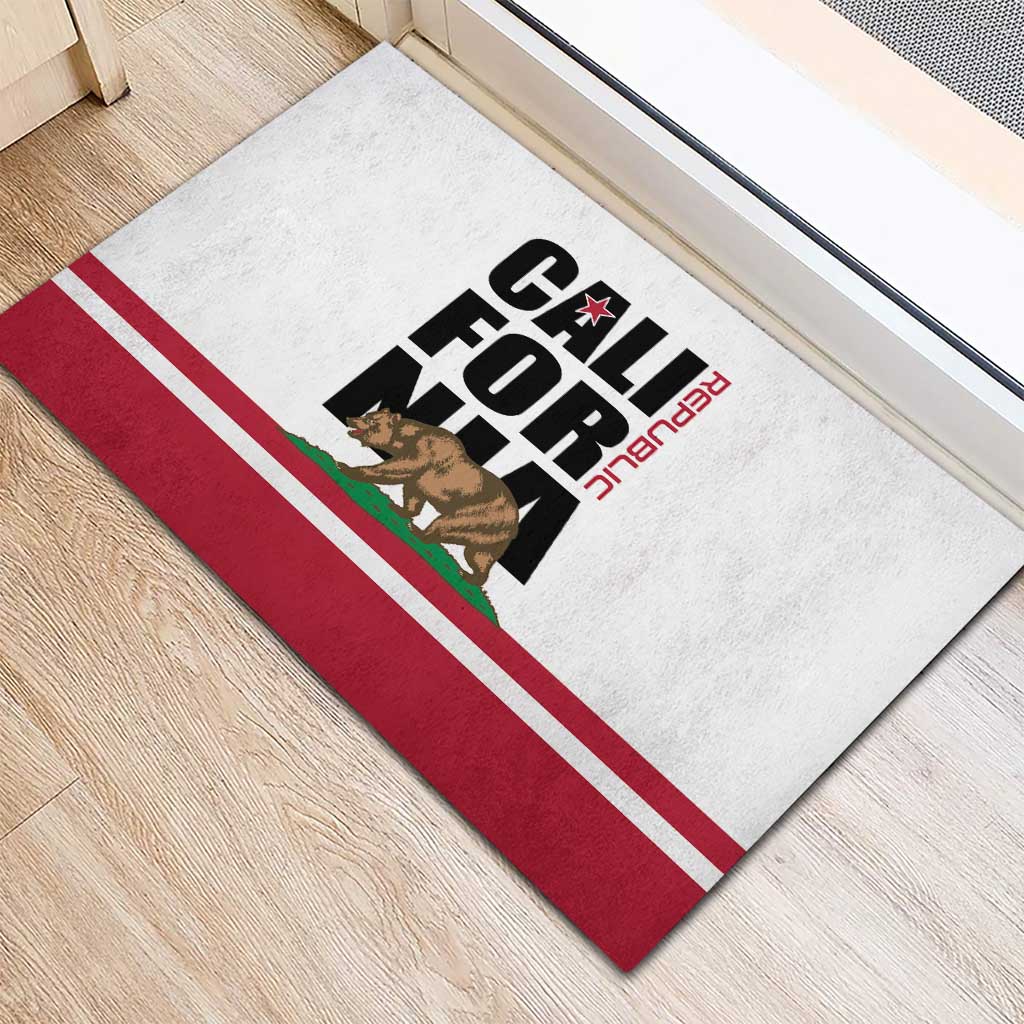 California Republic Rubber Doormat Red Star The Bear Flag