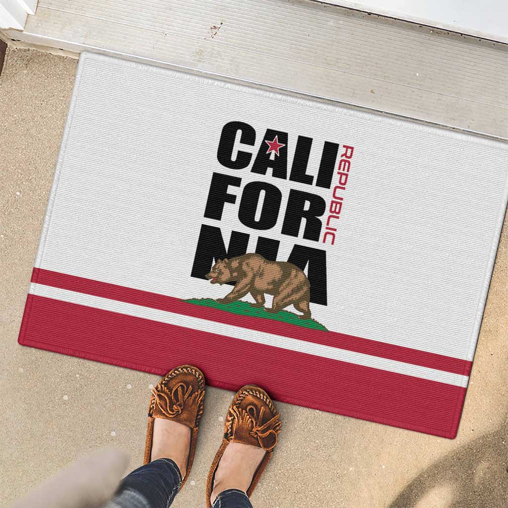 California Republic Rubber Doormat Red Star The Bear Flag