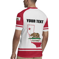 Personalized California Republic Rugby Jersey Red Star The Bear Flag