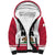 Personalized California Republic Sherpa Hoodie Red Star The Bear Flag