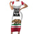 Personalized California Republic Short Sleeve Bodycon Dress Red Star The Bear Flag