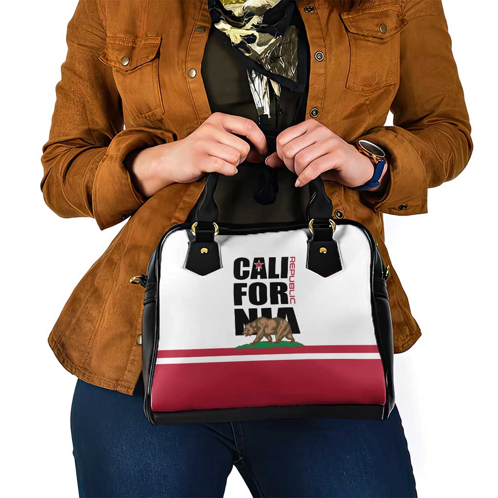 California Republic Shoulder Handbag Red Star The Bear Flag