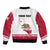 Personalized California Republic Sleeve Zip Bomber Jacket Red Star The Bear Flag