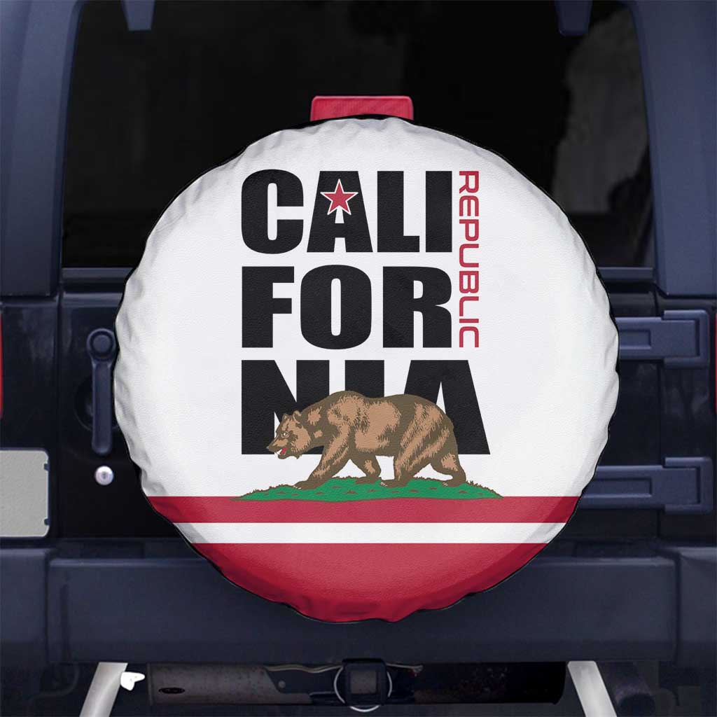 California Republic Spare Tire Cover Red Star The Bear Flag