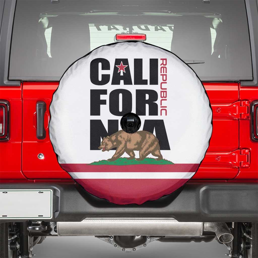 California Republic Spare Tire Cover Red Star The Bear Flag
