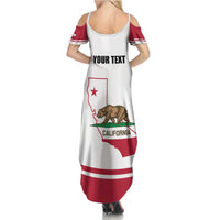Personalized California Republic Summer Maxi Dress Red Star The Bear Flag