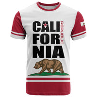 Personalized California Republic T Shirt Red Star The Bear Flag