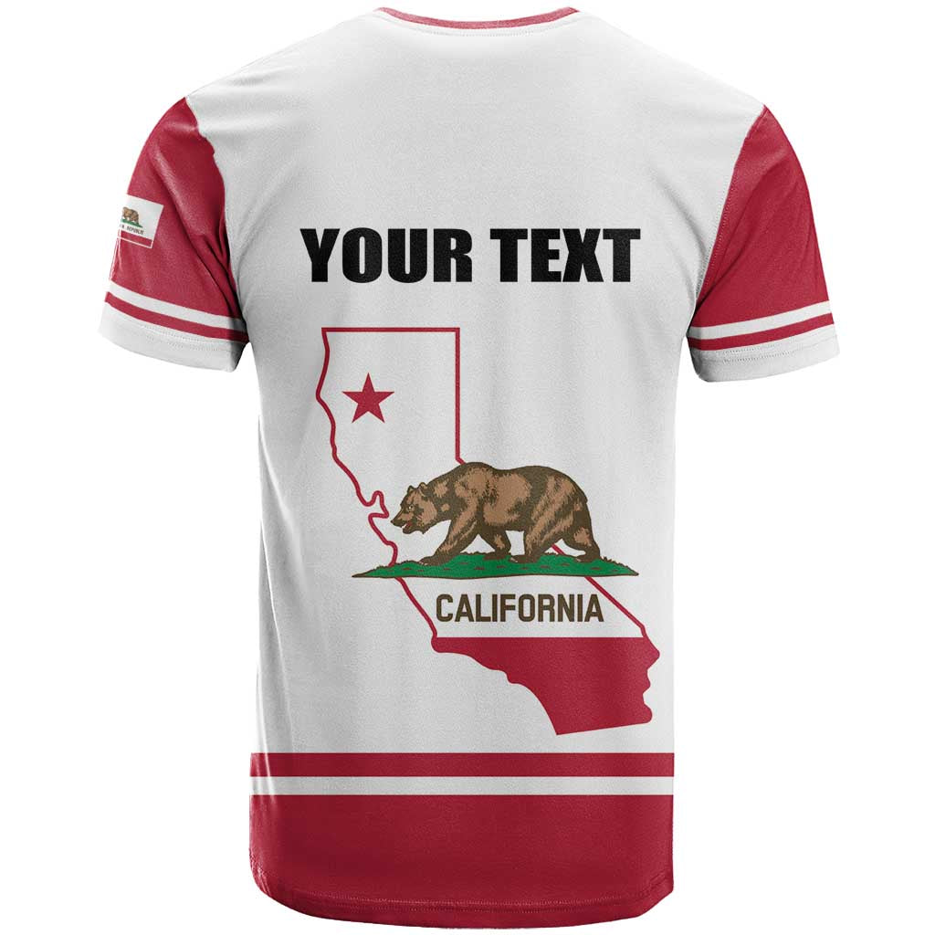Personalized California Republic T Shirt Red Star The Bear Flag
