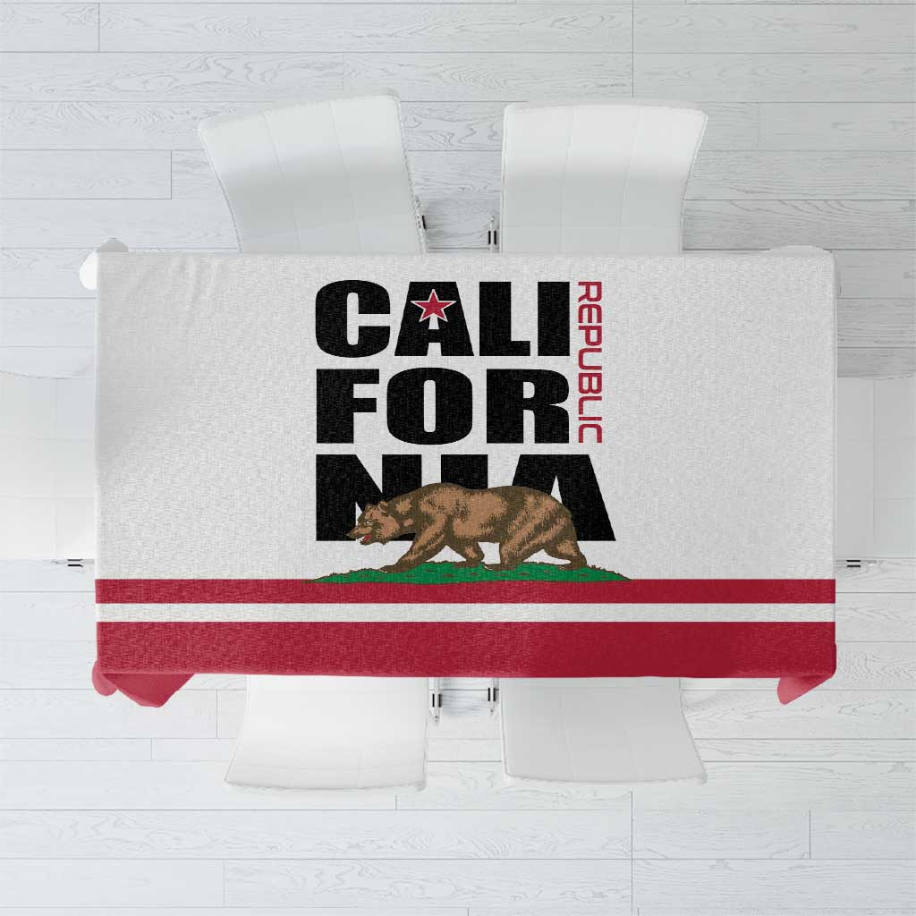 California Republic Tablecloth Red Star The Bear Flag
