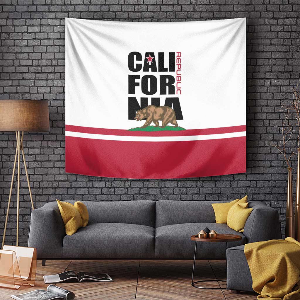 California Republic Tapestry Red Star The Bear Flag