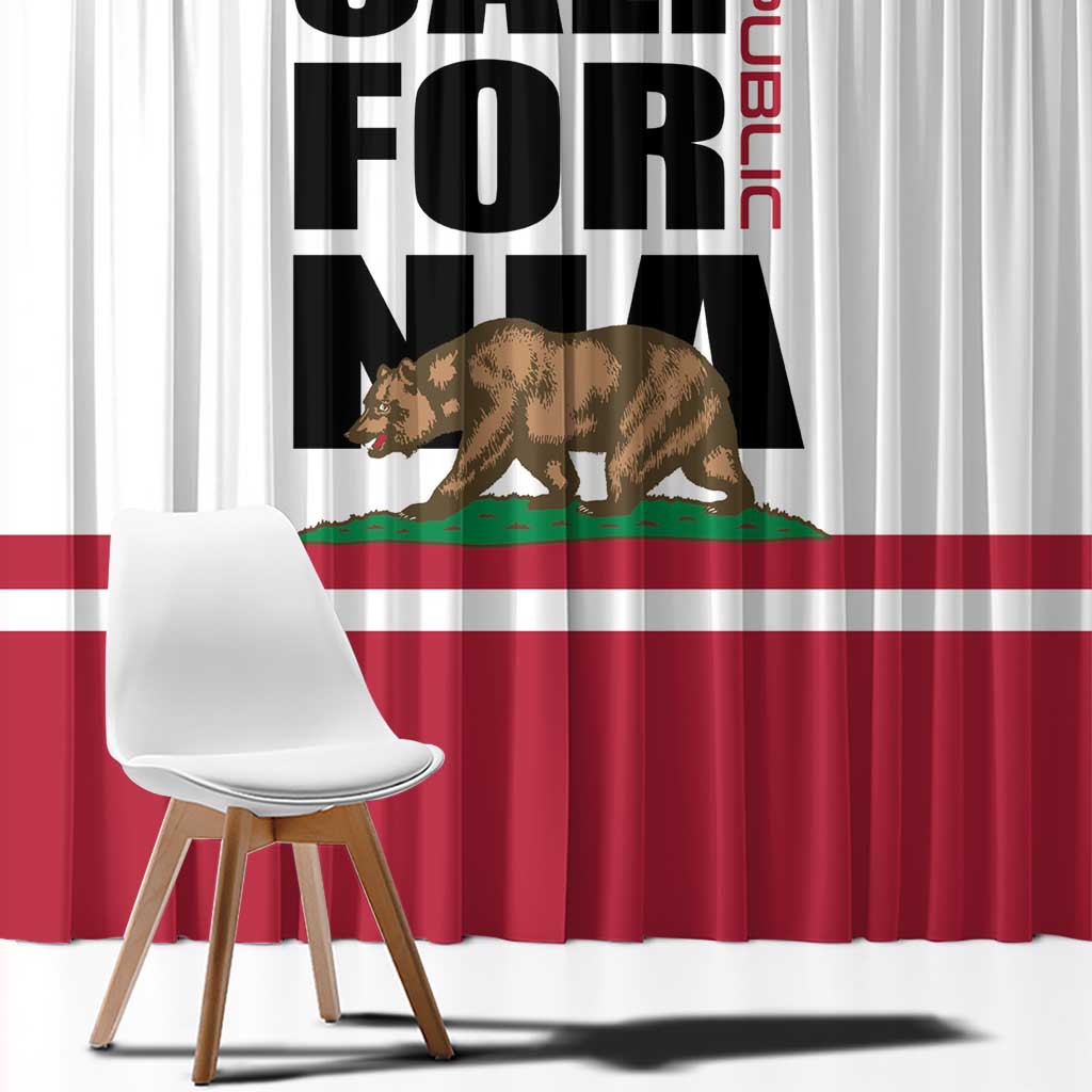 California Republic Window Curtain Red Star The Bear Flag