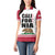 Personalized California Republic Women Polo Shirt Red Star The Bear Flag