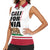 Personalized California Republic Women Sleeveless Polo Shirt Red Star The Bear Flag