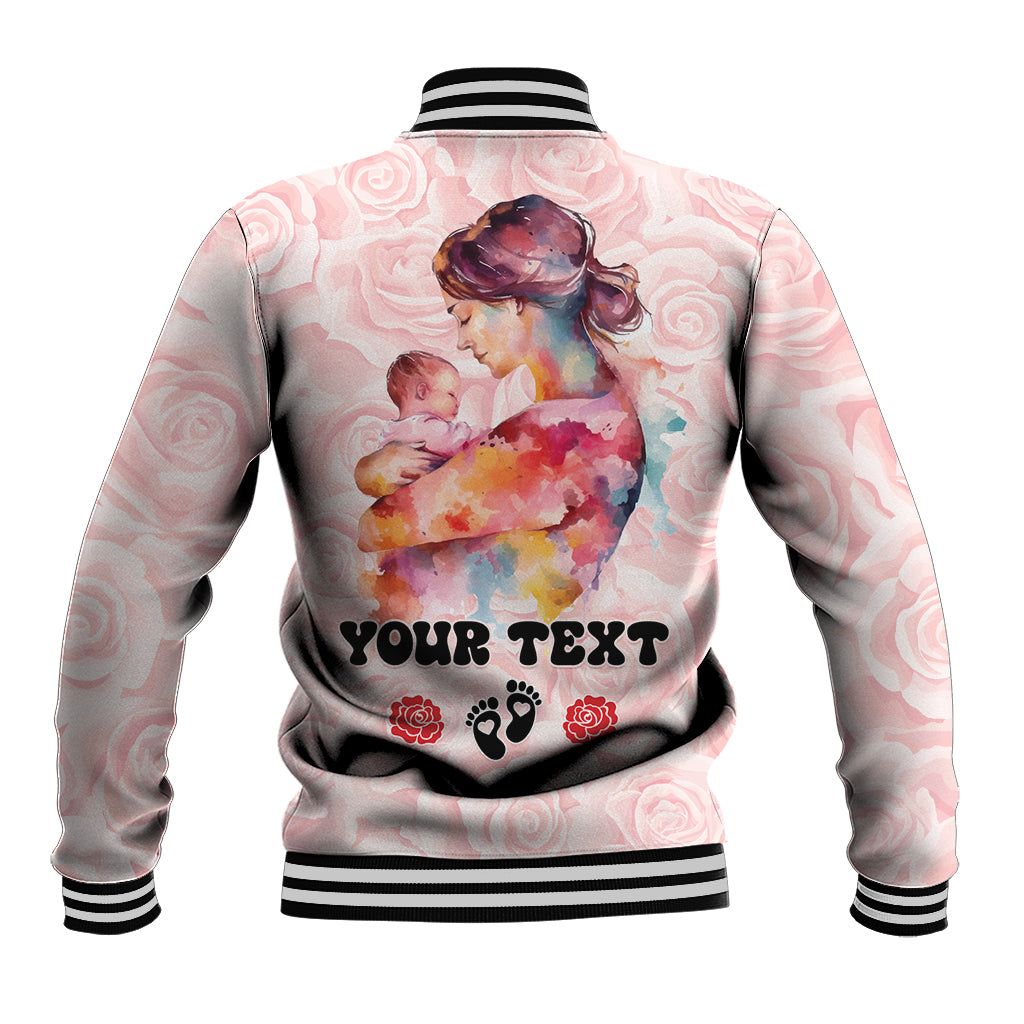 Happy Mother Day Baseball Jacket Mommy Est 2024 - Wonder Print Shop