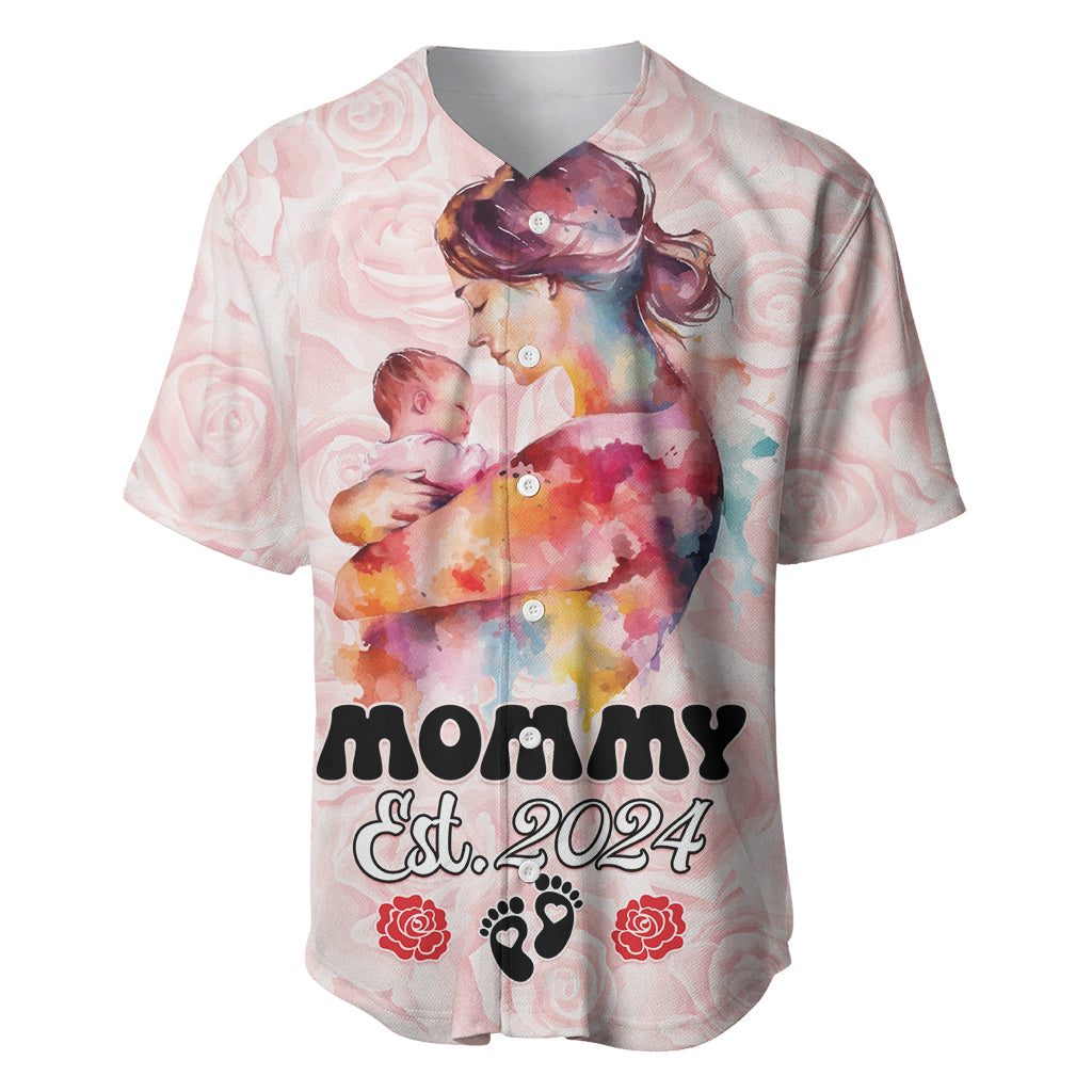 Happy Mother Day Baseball Jersey Mommy Est 2024 - Wonder Print Shop