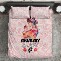 Happy Mother Day Bedding Set Mommy Est 2024 - Wonder Print Shop