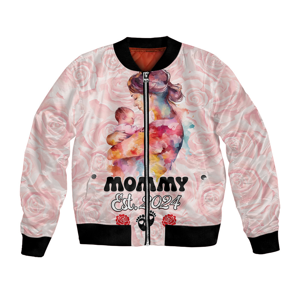 Happy Mother Day Bomber Jacket Mommy Est 2024 - Wonder Print Shop