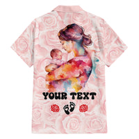 Happy Mother Day Family Matching Off Shoulder Short Dress and Hawaiian Shirt Mommy Est 2024 - Wonder Print Shop