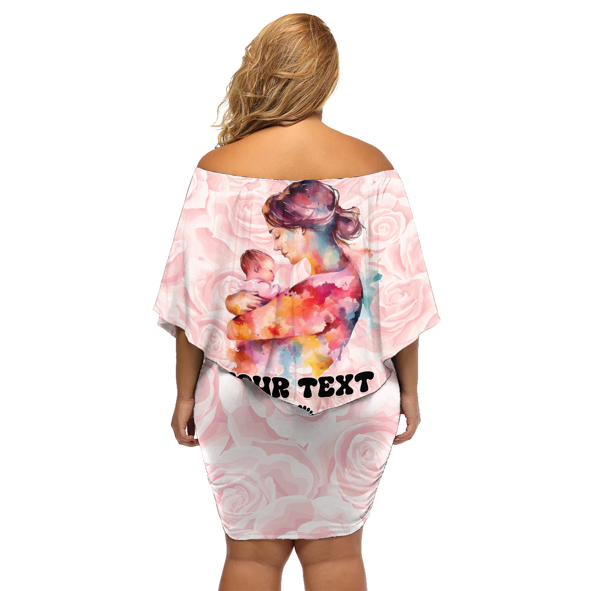 Happy Mother Day Family Matching Off Shoulder Short Dress and Hawaiian Shirt Mommy Est 2024 - Wonder Print Shop