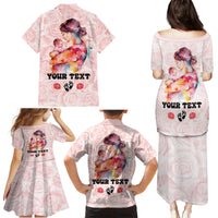 Happy Mother Day Family Matching Puletasi and Hawaiian Shirt Mommy Est 2024 - Wonder Print Shop