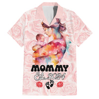 Happy Mother Day Family Matching Summer Maxi Dress and Hawaiian Shirt Mommy Est 2024 - Wonder Print Shop