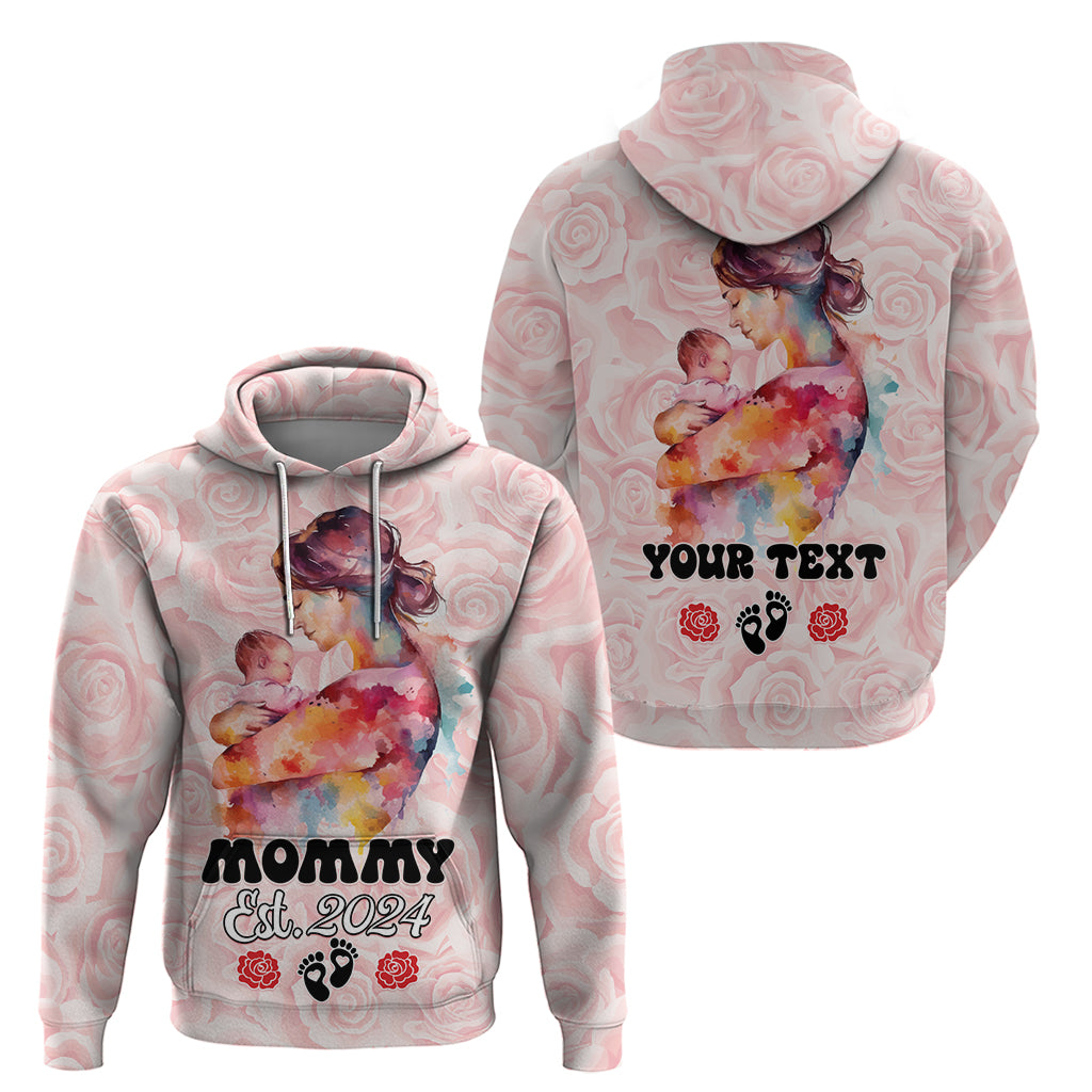 Happy Mother Day Hoodie Mommy Est 2024 - Wonder Print Shop